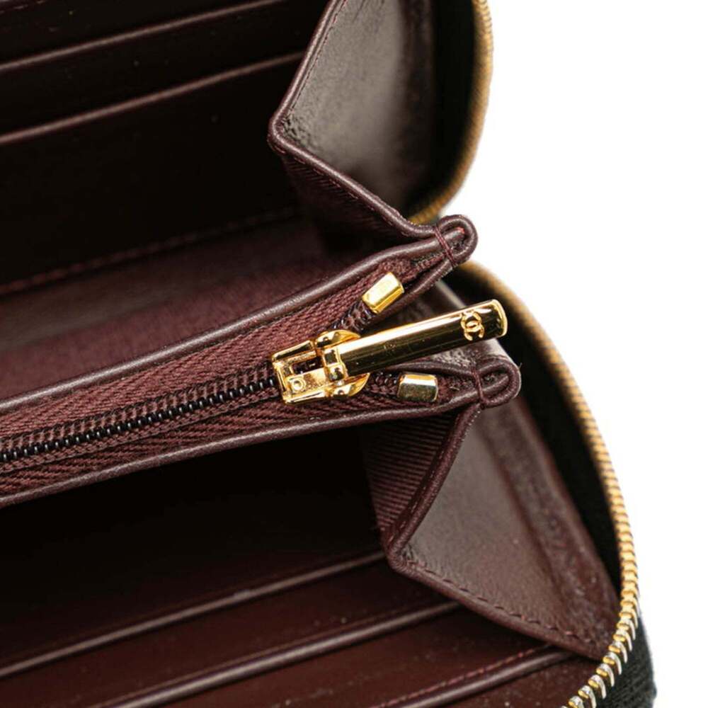 CHANEL Black Caviar Leather Logo Wallet - Picture 7 of 14